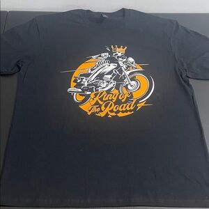 Gildan Black Motorcycle Graphic Tee
